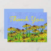 Black Mit Augen Susans ~Danke, Card Postkarte (Vorne/Hinten)