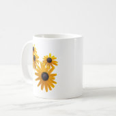 Black Mit Augen Susans Heart Kaffeetasse (Vorderseite Links)