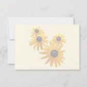 Black Mit Augen Susans Heart RSVP Karte (Rückseite)