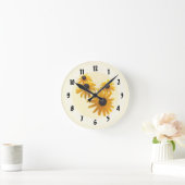 Black Mit Augen Susans Heart Runde Wanduhr (Zuhause)