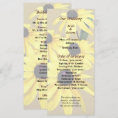 Black Mit Augen Susansin a Row Wedding Program Programm (Vorne/Hinten)