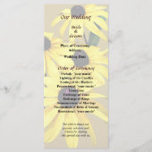 Black Mit Augen Susansin a Row Wedding Program Programm (Vorderseite)