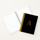 Black Mit Monogramm Art Sketchbook Notebook-Gesche Notizblock (Innenseite)