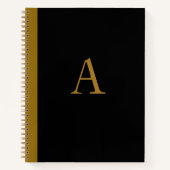 Black Mit Monogramm Art Sketchbook Notebook-Gesche Notizblock (Vorderseite)