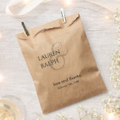 Black Mit Monogramm Wedding Danke, dass du Bags be Geschenktütchen (Ausgeschnitten)