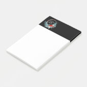 Black Mit Monogramm Wreath Holiday Post it Notes 4 Post-it Klebezettel (angewinkelt)