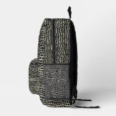 Black Mock Snakeskin Print Bedruckter Rucksack (Rechts)