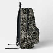 Black Mock Snakeskin Print Bedruckter Rucksack (Links)