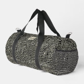 Black Mock Snakeskin Print Duffle Bag (Rechte Ecke)