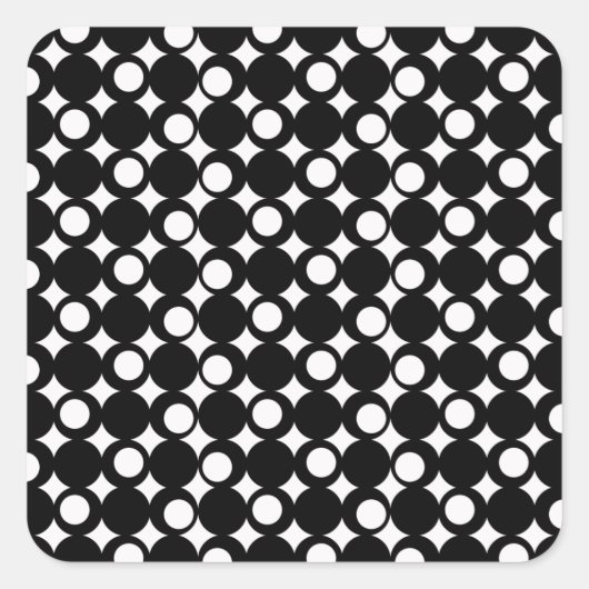 Black Mod Ball Design @ Emporio Moffa Quadratischer Aufkleber (Vorderseite)