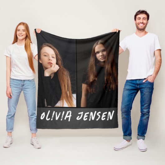 Black Modern 2 Foto Fleecedecke (Beispiel)