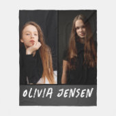 Black Modern 2 Foto Fleecedecke (Vorderseite)