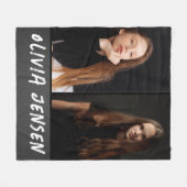 Black Modern 2 Foto Fleecedecke (Vorderseite (Horizontal))