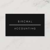 Black Modern Beruflich Accounting Financial Visitenkarte (Vorderseite)