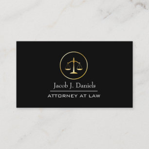 Black Modern Beruflich Lawyer Visitenkarte