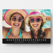 Black Modern Besties Freundschaft Herzstück Foto Fotoplatte (Vorderseite)