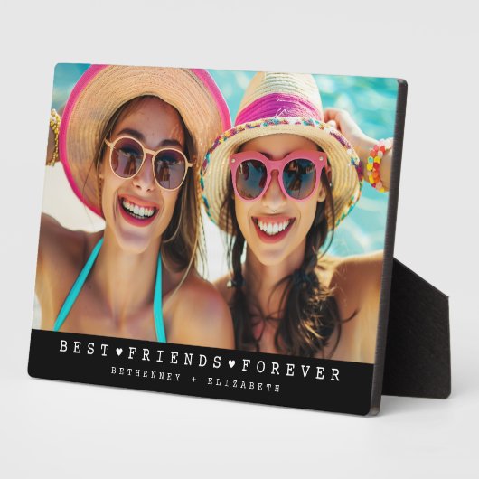 Black Modern Besties Freundschaft Herzstück Foto Fotoplatte (Seite)