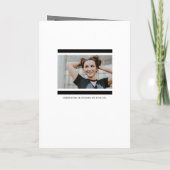 Black Modern Block 5-Foto-Abschluss Einladung (Rückseite)