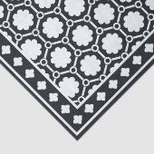 Black Modern Bone Inlay Decoupage Paper Seidenpapier (Detail)