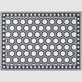 Black Modern Bone Inlay Decoupage Paper Seidenpapier