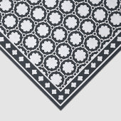 Black Modern Bone Inlay Decoupage Paper Seidenpapier (Ausschnitt)