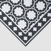 Black Modern Bone Inlay Decoupage Paper Seidenpapier (Detail)