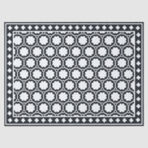 Black Modern Bone Inlay Decoupage Paper