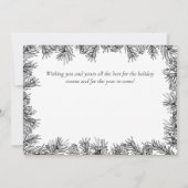 Black Modern Botanical Family Foto Weihnachten (Rückseite)