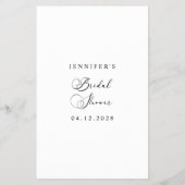 Black Modern Brautparty Game Guess the Dress Flyer (Hinten)