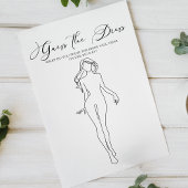 Black Modern Brautparty Game Guess the Dress Flyer