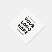 Black Modern Business Logo Happy Retirement Serviette (Ecke)