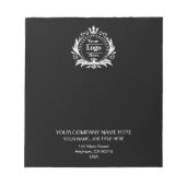 Black Modern Business Professional Custom Notes Notizblock (Vorderseite)