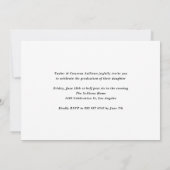 Black Modern Calligraphy Foto Abschluss Ankündigung (Rückseite)