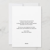 Black Modern Calligraphy Foto Frohe Weihnachten (Rückseite)