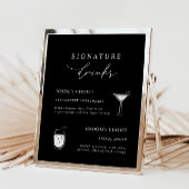 Black Modern Calligraphy Signature Drinks Zeichen