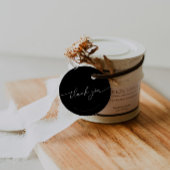 Black Modern Calligraphy Wedding Vielen Dank Geschenkanhänger