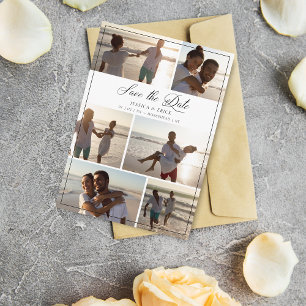 Black Modern Chic Collage 6 Fotos Paare Hochzeit