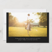 Black Modern Class of 2024 Abschluss Ankündigung (Rückseite)