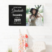 Black Modern Classic Foto Abschluss Banner (Insitu)