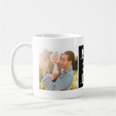Black Modern Custom 2 Foto Bester Vater je Tasse (Links)