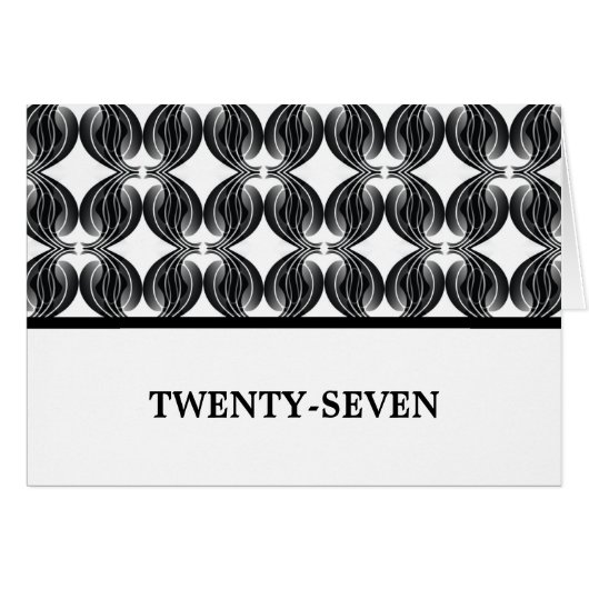 Black Modern Deco Table Number Card (Vorderseite (Horizontal))