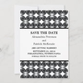 Black Modern Deko Save the Date einladen Einladung (Vorderseite)