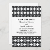 Black Modern Deko Save the Date einladen Einladung (Vorne/Hinten)