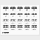 Black Modern Deko Wedding Stickers (Blatt)
