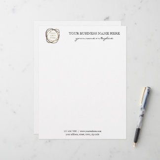 Black Modern Elegant Custom Business Logo    Briefbogen