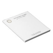 Black Modern Elegant Custom Business Logo    Notizblock (angewinkelt)