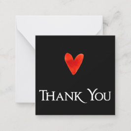 Black Modern Elegante Persönliche Note Vielen Dank Mitteilungskarte