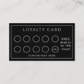 Black Modern formale Business Café Kaffee Treuekarte (Rückseite)