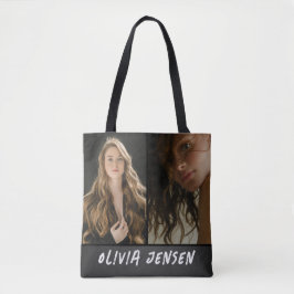 Black Modern Foto Totbag Tasche