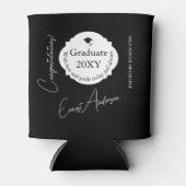 Black Modern Graduate Herzlichen Glückwunsch Absch Dosenkühler (Vorderseite)